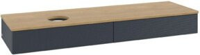 V&B Waschtischunterschrank Antao mit Frontstruktur in Eiche Honig, B/T: 160 x 50 cm - Bild 1