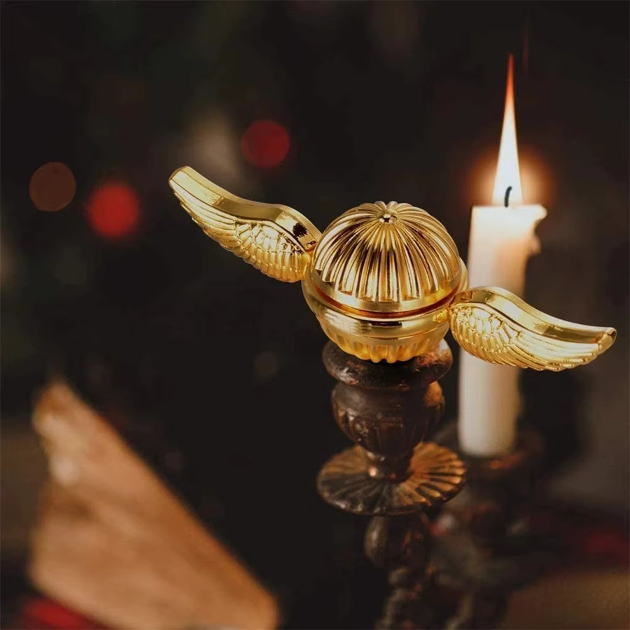 AHHLCLT Engel Flügel Hand Spinner, Goldener Schnatz, Amor Fidget Spinner, Antistress Metall Hand Rotation Spielzeug - Bild 2