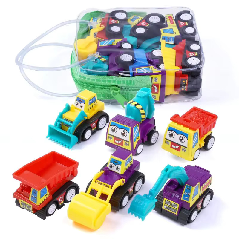 Meade Mini Zurückziehen Auto, Feuerwehrauto Modell, 6-teiliges Set - Bild 1