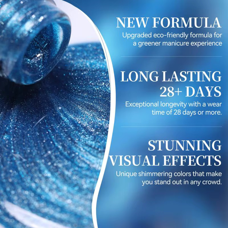 BORN PRETTY Gel-Nagellack, Ozeanblau, Schimmernd, 10 ml - Bild 5
