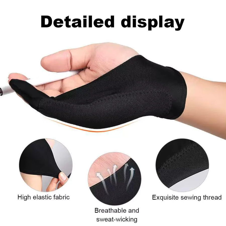 2-Finger-Anti-Touch-Handschuhe für iPad und Grafiktablett aus Nylonfaser in Schwarz - Bild 6