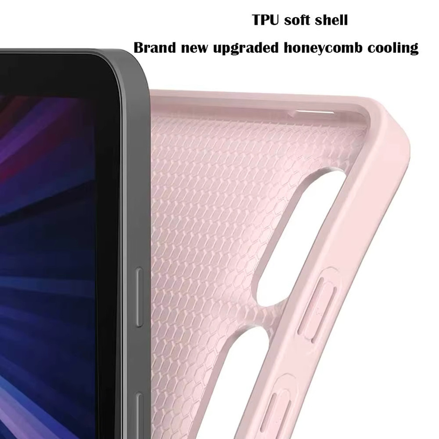 Hansong Linke Stifthalter-Abdeckung für Samsung Galaxy Tab A9, A11, S6 Lite, S7, S8, S9, S10 FE und S7 FE in Blau oder Pink - Bild 2