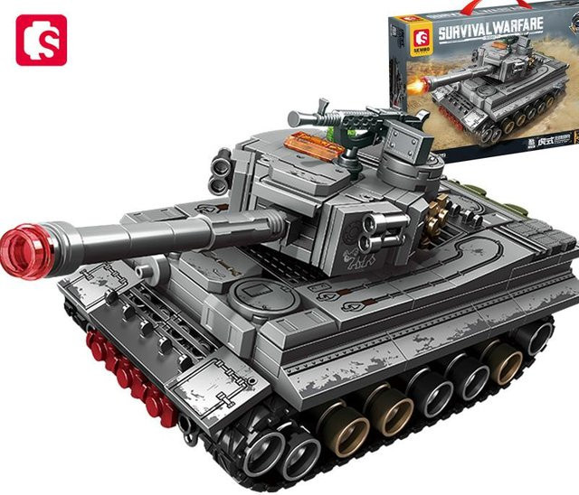 SEMBO BLOCK Panzer, Bausteine, weiß, ab 6 Jahren - Bild 1