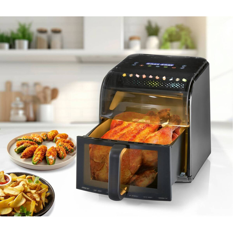 GOURMETmaxx Heißluftfritteuse Schwarz mit 7 l Volumen und 1700 W, B/H/T: 38,6 x 31,8 x 28,8 cm - Bild 5