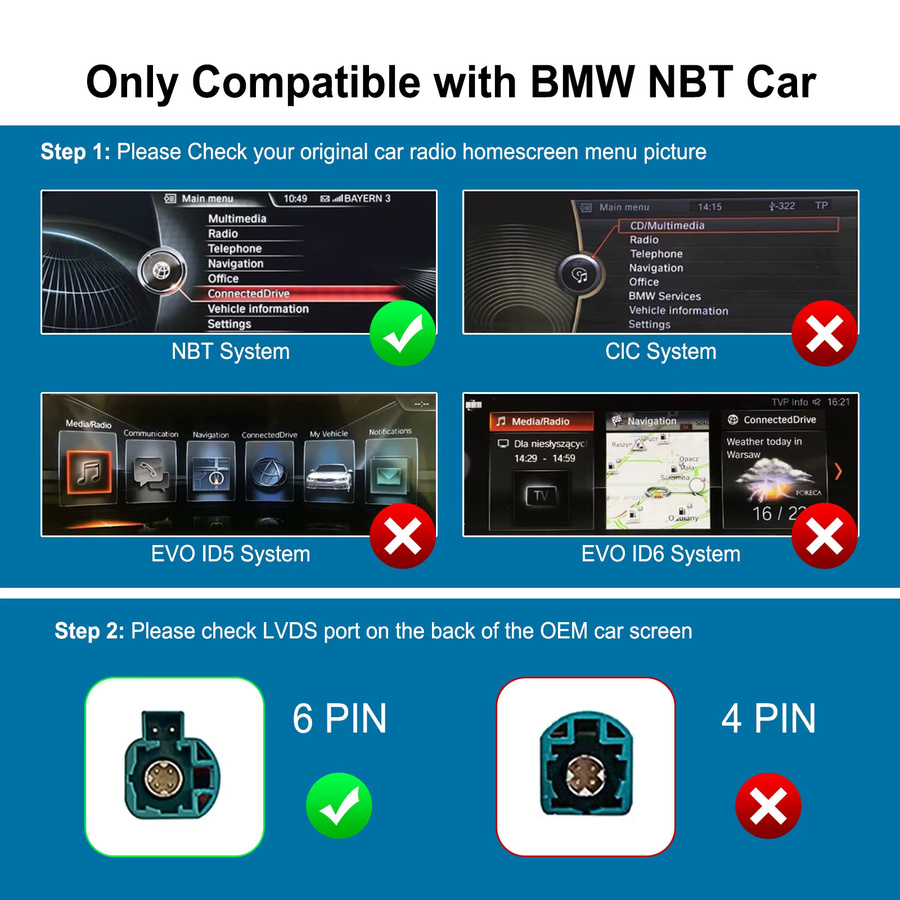 ANYFAR Kabelloses CarPlay und Android Auto Nachrüstkit Decoder-Box für BMW NBT-System mit Mirror Link Unterstützung - Bild 2