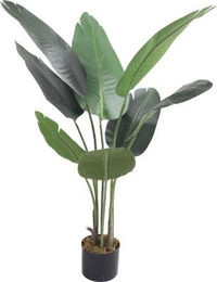 Künstliche Bananenbaum Kunstpflanze von Paperflow in Grün mit Kunststoff-Topf, Höhe: 115 cm - Bild 1