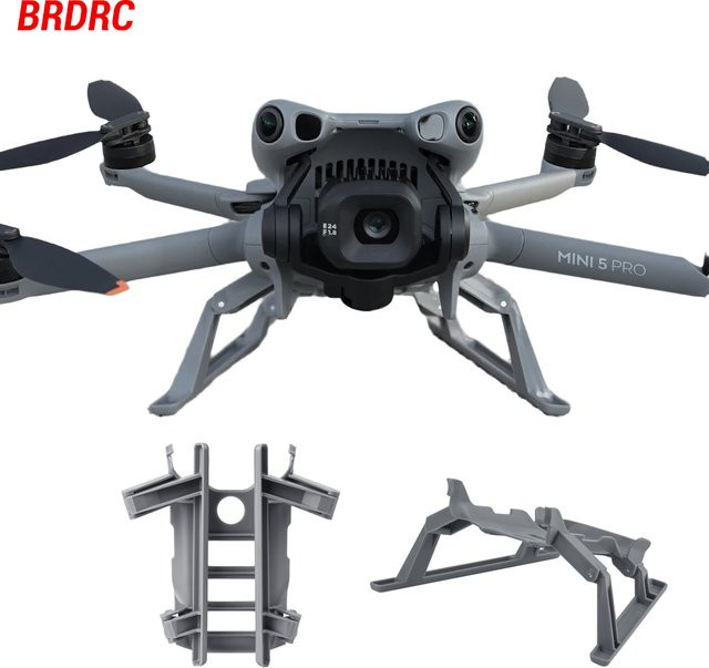 BRDRC Fahrwerk für DJI Mini 5 Pro Höhenverstellbarer Landeschutz und Ständer Erweiterung in Grau - Bild 1