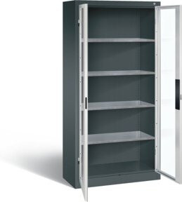 C+P Werkzeugschrank Acurado mit Scharniertüren, Korpus Anthrazitgrau und Front Lichtgrau, H x B x T: 195,0 x 93,0 x 40,0 cm - Bild 1