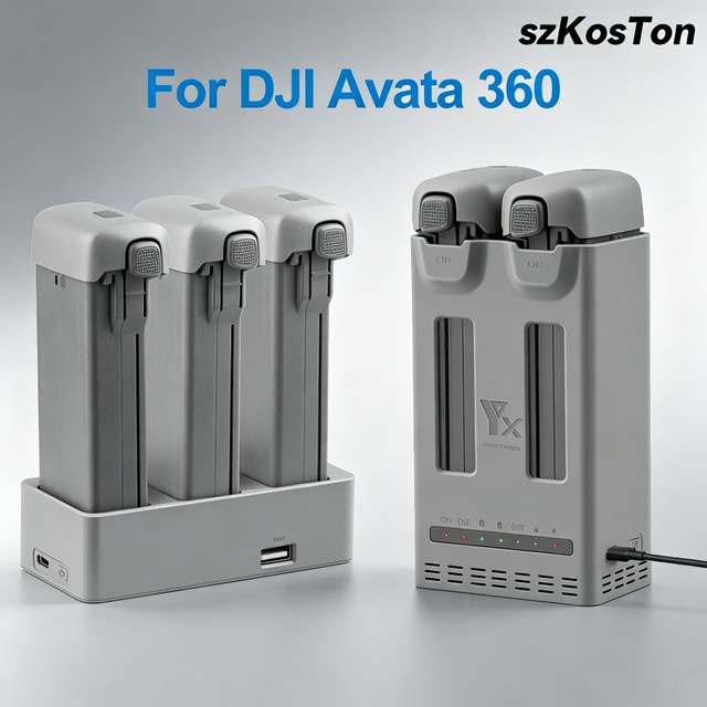 DJI AVATA 360 Drohnen-Akkuladestation mit 100W Schnellladungs-Hub und 2/3-Port-Ladegerät als tragbare Powerbank Zubehör - Bild 1