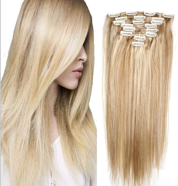 ZZHAIR Remy-Haarverlängerung, 8-teiliges Set, gerade, 40,6–61 cm - Bild 1