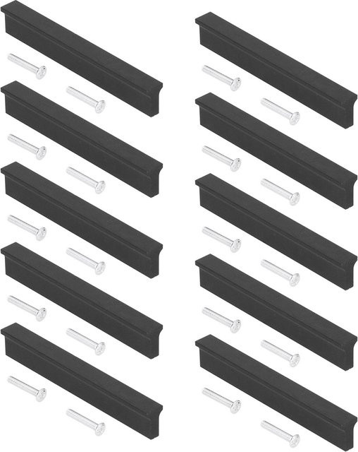 10 Stück OutsideWorld Schrankgriffe aus Zinklegierung in Schwarz Matt im modernen Europastil - Bild 1