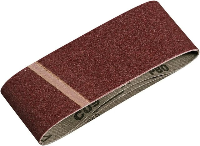 LUX-TOOLS Schleifband K80 für Holz, Metall und Lack, Breite: 7,5 cm, Länge: 45,7 cm - Bild 1