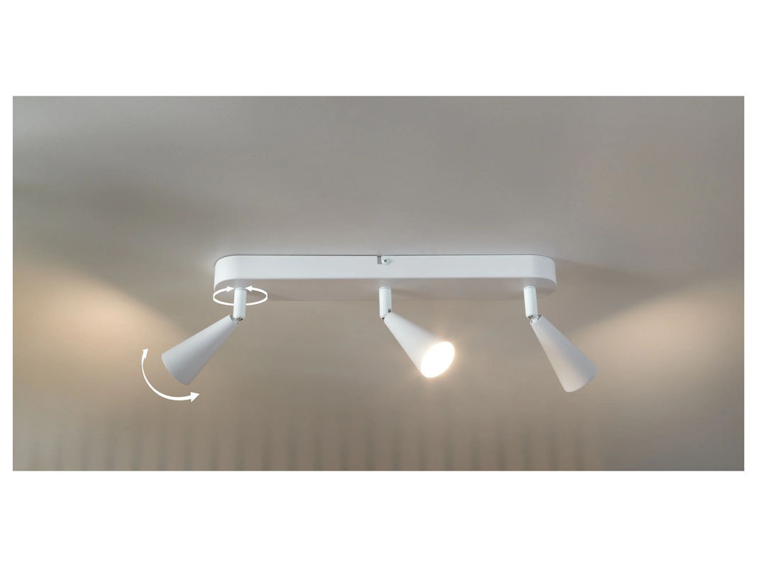 LIVARNO HOME Deckenspot Wand- und Deckenschiene 3flammig in Weiß, oval, LED-Schienensystem für den Innenbereich - Bild 2