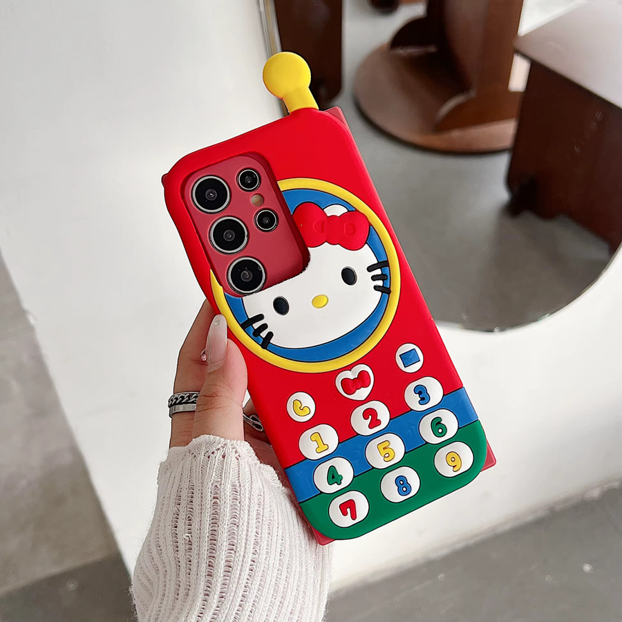 INS-Style Hello Kitty Handyhülle im Cartoon-Design für Samsung Galaxy S26 S25 S24 S23 S22 S21 Ultra Plus FE A16 A57 A54 A15 in Multicolour - Bild 3