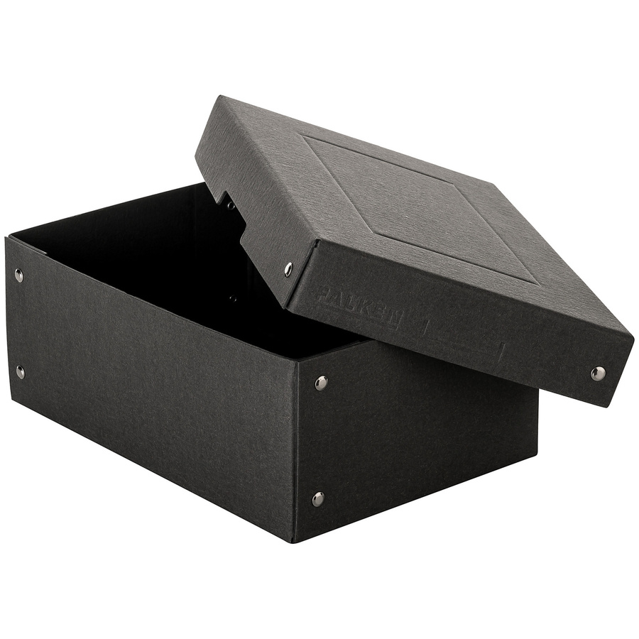 Falken Archivbox PureBox Black A5, Aufbewahrungsbox aus FSC-Pappe mit Blauer Engel, Farbe: Schwarz, B: 18 cm, H: 25 cm, T: 10 cm - Bild 2
