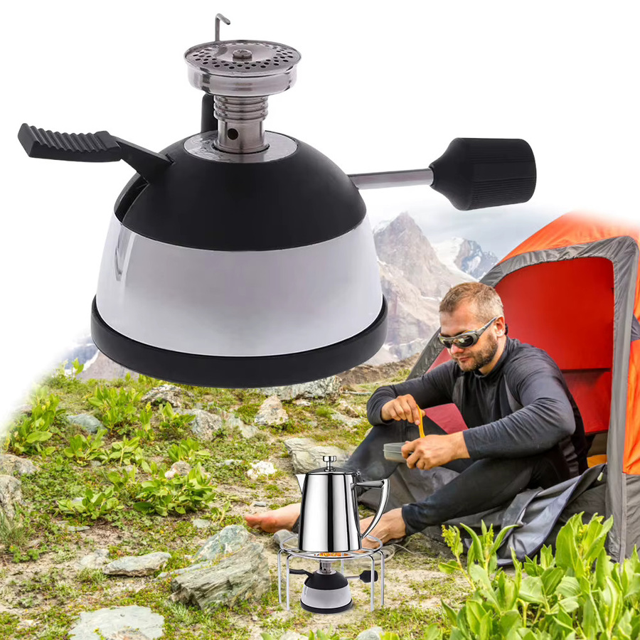 Alloet Butan-Mini-Brenner für Tisch-Siphon in Schwarz mit verstellbarer Flamme für Camping und Picknick - Bild 3