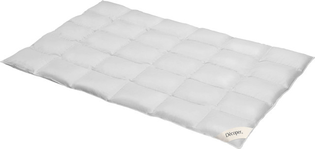Decoper Bettdecke Medium Plus aus Daunen und Federn mit Baumwollbezug, Weiß, B: 135 cm, L: 200 cm - Bild 1