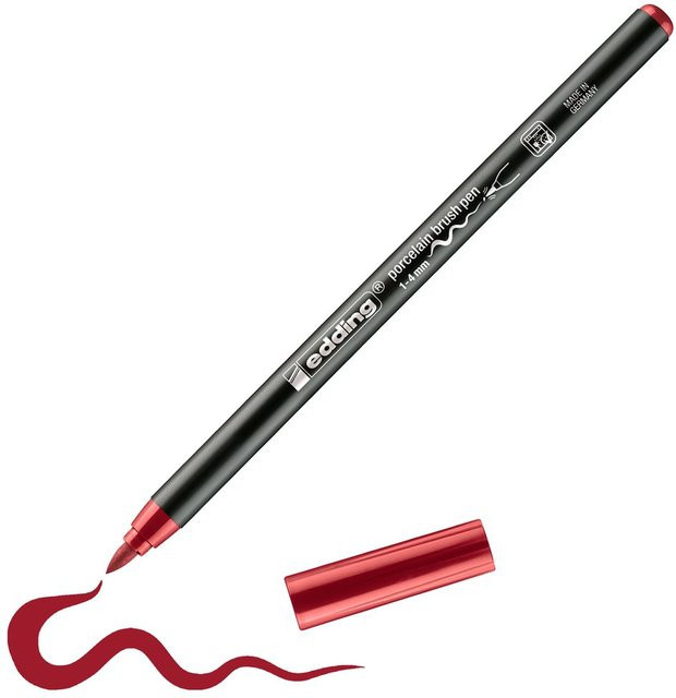 edding 4200 Porzellan-Brushpen in Rot - Bild 1