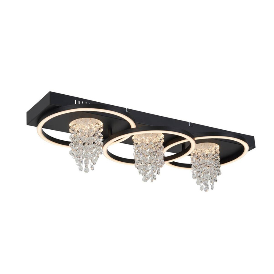 Pocoline LED-Deckenleuchte Till in Mattschwarz aus Metall mit warmweißem Licht, B/H/T: 25 x 65 x 12 cm - Bild 2