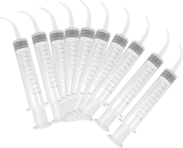Koogeelife Zahnbewässerung Ansaugspritze, 12 ml, 10 Stück, Transparent white - Bild 1