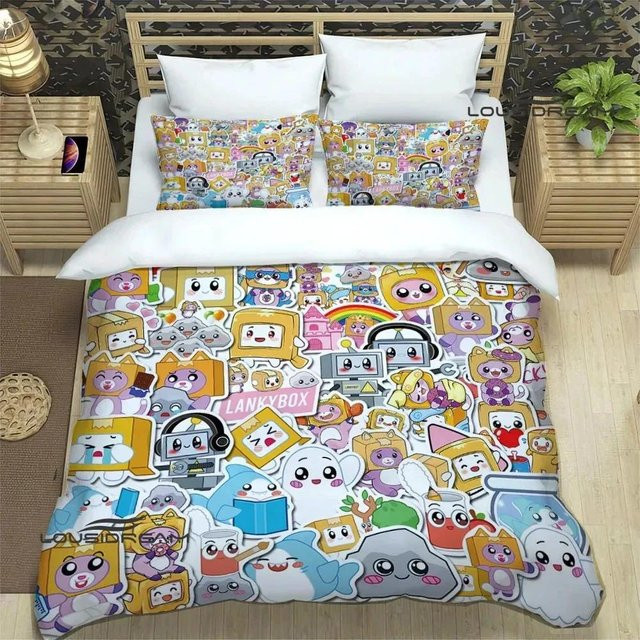 Lankybox Foxy Boxy Bettwäscheset aus Mikrofaser mit Motiv-Druck, B/H: 135 x 200 cm - Bild 1