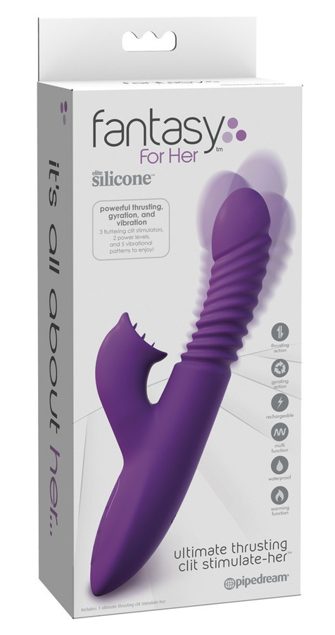 Pipedream Fantasy For Her Rabbitvibrator zur Klitorisstimulation in Lila, Länge: 23,5 cm - Bild 5