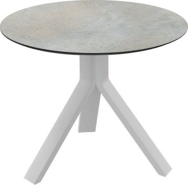 Stern Beistelltisch Freddie mit Tischplatte Silverstar 2.0 Quartz in Weiß, Durchmesser: 65 cm - Bild 1