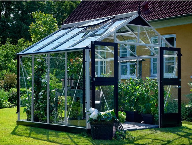 Juliana Gewächshaus Premium 8 aus Aluminium mit Sicherheitsglas und Satteldach - Bild 1