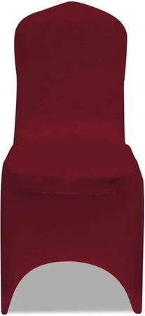 vidaXL Stretch-Stuhlhussen für Esszimmerstühle 100 Stück, Bordeauxrot, elastisches Material aus Polyester und Spandex, waschbar