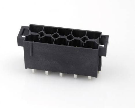 Molex Stiftgehäuse-Platine in Schwarz mit Goldkontakten, Polzahl 10, Rastermaß 10,00 mm, Artikelnummer 439151203 - Bild 1