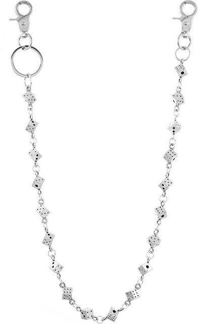 YIRAN Hosenkette, Metallwürfel, Punk-Stil, Unisex, white - Bild 1