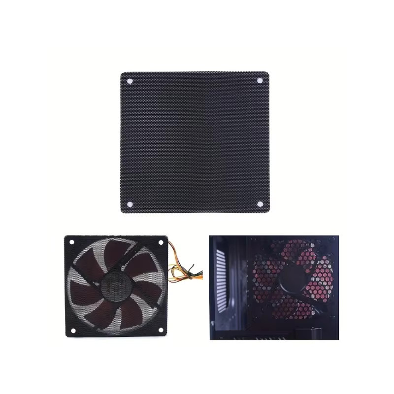 OUYUANSU Staubschutzabdeckung für PC Lüfter mit Filter, Schwarz, 120 mm - Bild 2