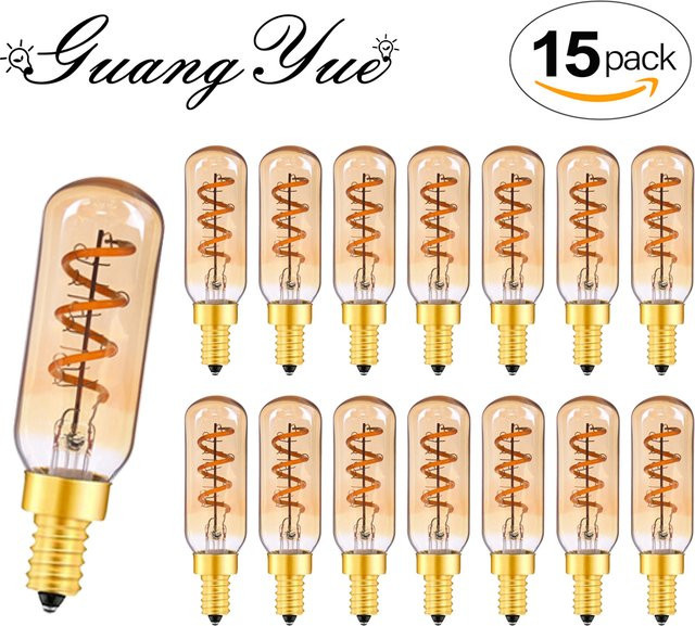Dimmbare Retro LED Filament Glühbirne in Röhrenform, E14, 3 W, 2200 K Warmweiß, Transparentes Glas - Bild 1