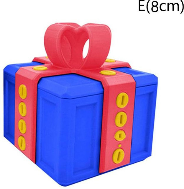 Binchi Outdoor Equipment Ärgerliche Geschenkbox mit Schrauben in Blau aus Kunststoff als 3D-gedruckter Streich-Geldkartenbehälter - Bild 1