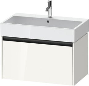Duravit Waschtischunterschrank Ketho.2 in Weiß Hochglanz, wandhängend mit 1 Auszug, B: 78,4 cm, T: 46 cm, H: 44 cm - Bild 1