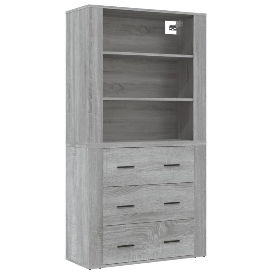vidaXL Highboard Grau Sonoma Holzwerkstoff B: 150,0 cm, T: 33,0 cm, H: 33,0 cm - Bild 2
