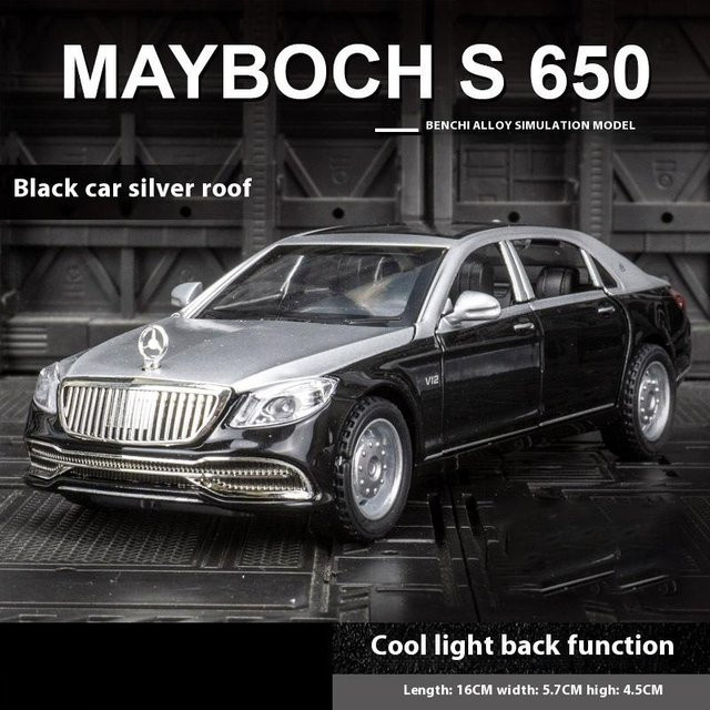 Maisto Mercedes Benz Maybach S650, Modellauto, 1:32, Metall, silber, ab 18 Jahre - Bild 1