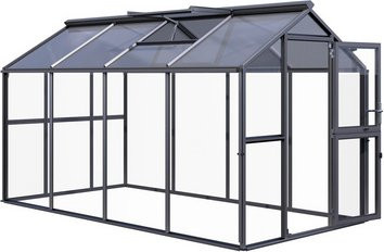 KGT Gewächshaus Galant IV in Anthrazit-Grau mit Polycarbonat und Sicherheitsglas, B/T/H: 408 x 216 x 238 cm - Bild 4
