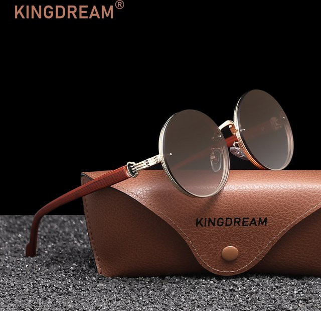 KINGDREAM Sonnenbrille, rund, Damen, Metall, polarisiert - Bild 1