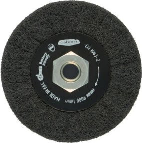 Osborn Satinierring aus Vlies in Grau, Durchmesser: 100 mm, Körnung: fine - Bild 1
