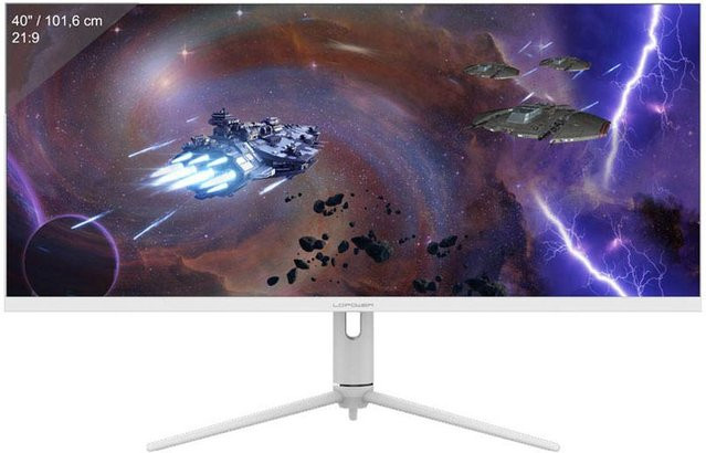 LC-Power LC-M40-UWQHD-144 UltraWide Quad HD Computerbildschirm, 101,6 cm, 3440 x 1440 Pixel, IPS, 144 Hz, Weiß - Bild 1