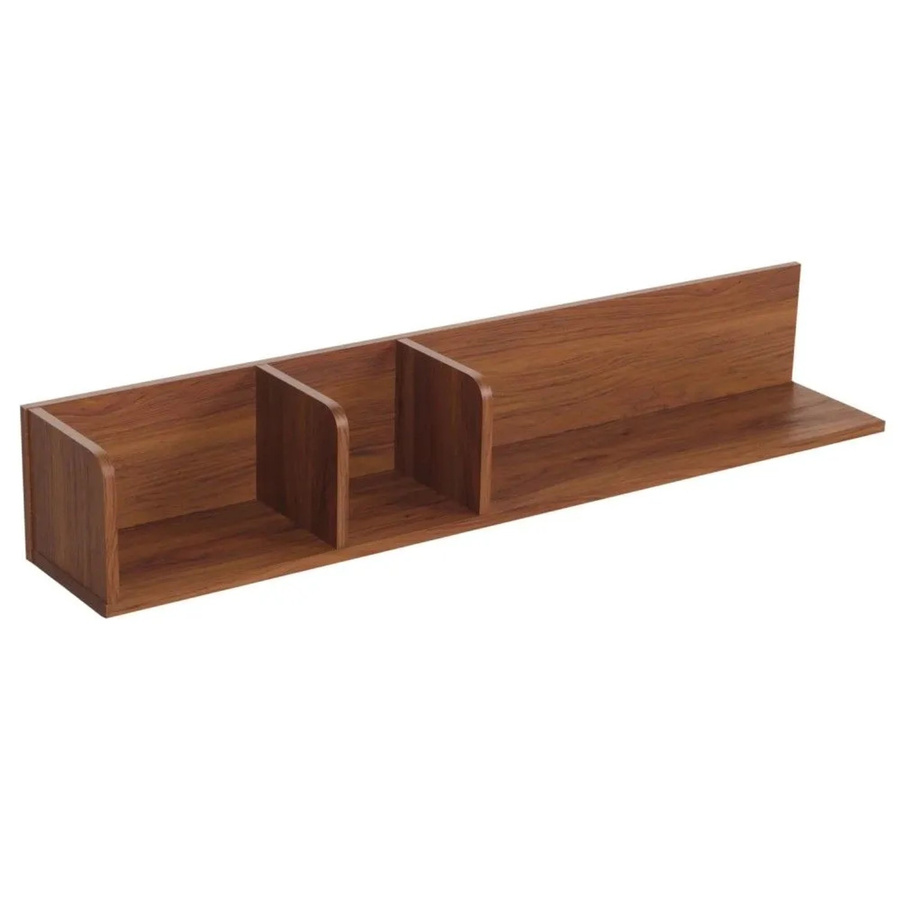 MCW Wandregal M48 aus Mangoholz in Braun mit 3 Fächern, B/H/T: 120 x 20 x 21 cm - Bild 2