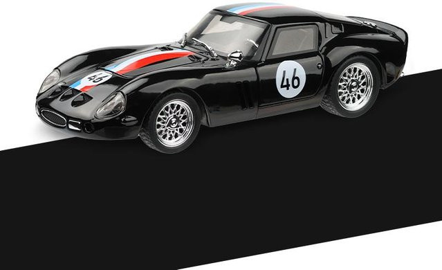 Linyi toy car 250 Gto Langstrecken-Rennwagen, Modellauto, 1:32, Metall, Schwarz - Bild 1