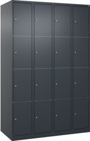 C+P Schließfachschrank Classic PLUS mit 4 Abteilen in Anthrazitgrau, B/T/H: 120 x 50 x 185 cm - Bild 1