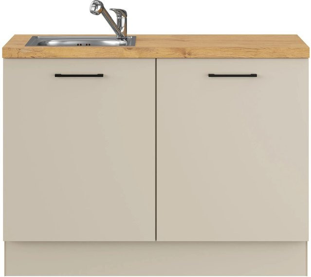 Impuls Küchen Hauswirtschaftsmodul HWR412002 in Kieselgrau mit Soft-Close-Türen, Breite: 120 cm - Bild 1