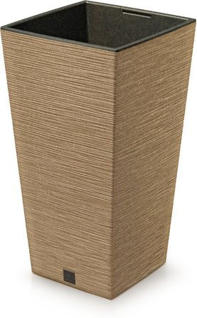 Prosperplast Blumentopf Furu Square in Beige, B/T/H: 34,5 x 34,5 x 66 cm - Bild 1