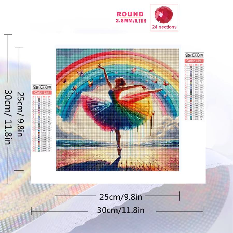EverShine Diamantmalerei Frau Porträt als 5D DIY Mosaik Strass Bild in Multicolour, B/H: 20 x 20 cm - Bild 2