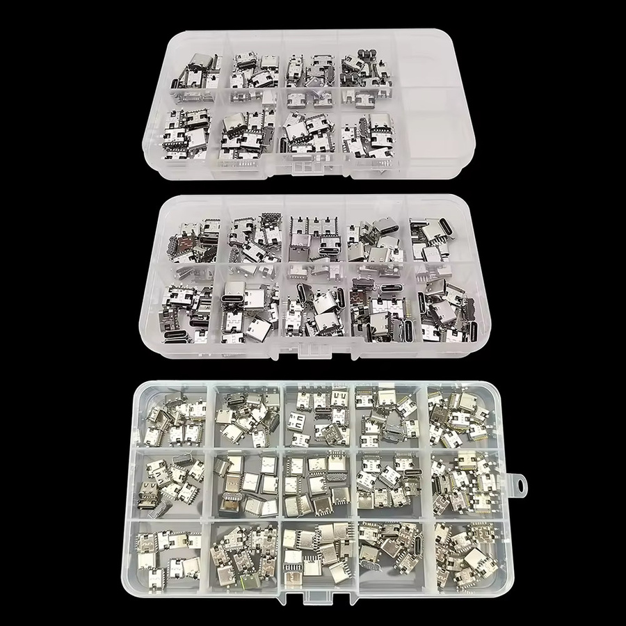 ALLiSHOP USB-C Buchse Typ-C Lade Port SMD SMT PCB Stecker in Silber für Telefon und digitale Produkt Reparatur - Bild 4