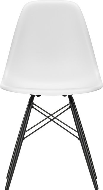 Vitra DSW Eames Plastic Side Chair in Weiß aus Kunststoff und Holz mit mattem Finish - Bild 1