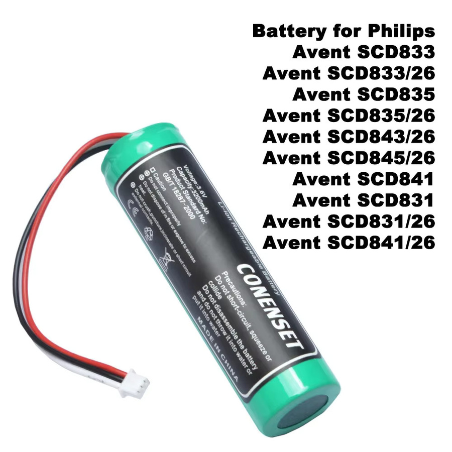 Philips Avent Ersatzakku für Babyphone SCD833 SCD833/26 SCD835 SCD835/26 SCD843/26 3,7 V 3200 mAh 1S1PBL1865-2.6 - Bild 2